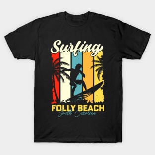 Surfing | Folly Beach, South Carolina T-Shirt